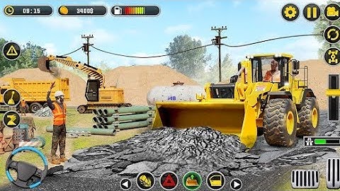 City Road Construction Simulator Game 3D -  city train Road  construction Android gameplay video