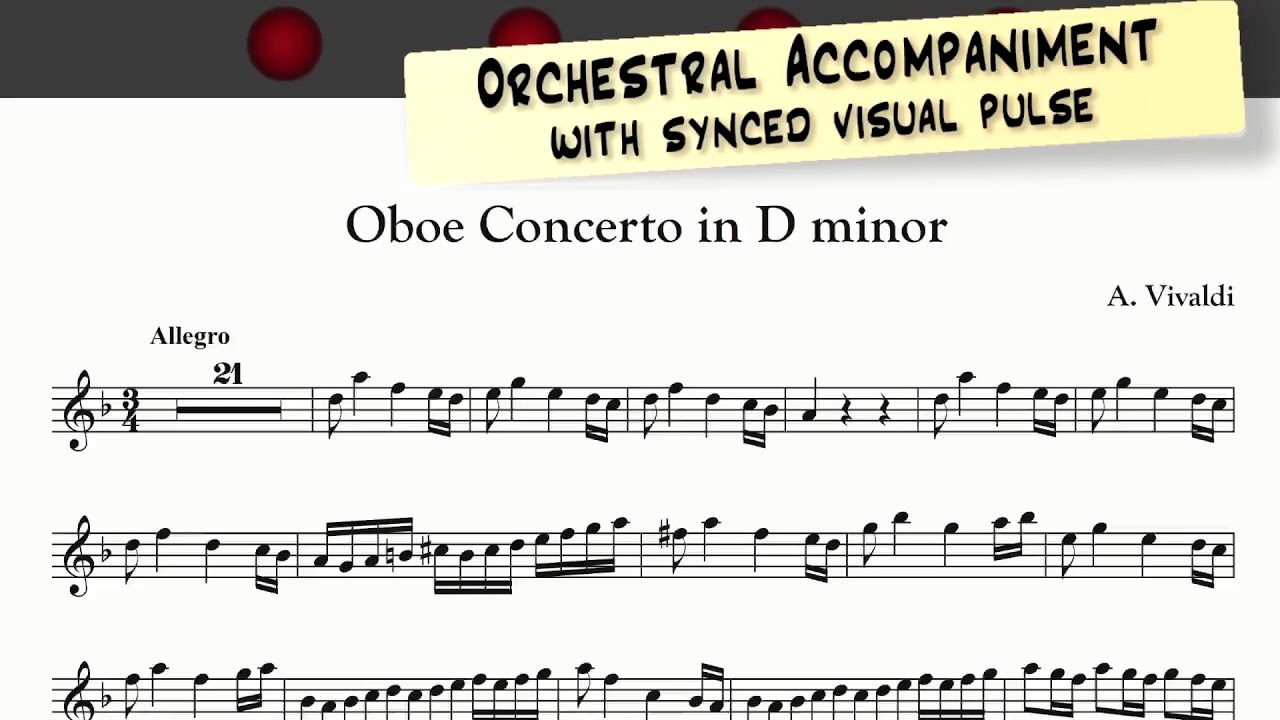 A. Vivaldi Oboe Concerto in D minor ORCHESTRAL