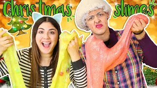 MAKING GIANT CHRISTMAS SLIMES WITH GRANDMA | Slimeatory #234