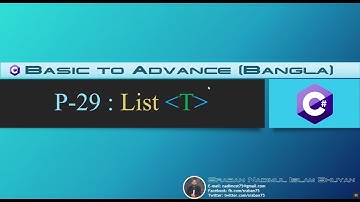 Part-29. C# B-A Tutorial (Bangla). List