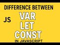 Var vs Let vs Const – Asked in MAANG Interview! Explained in Hindi