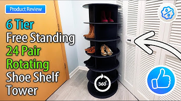 360° Spinning Shoe Storage! SpaceAid Rotating Shoe Rack Review & Setup