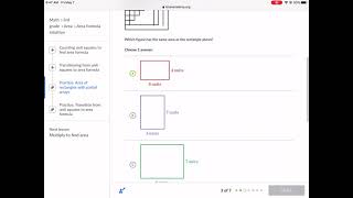 Khan Academy Tutorial: area of rectangles with partial arrays