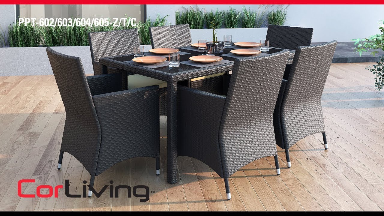 Patio Dining Set Collection Park Terrace Collection CorLiving YouTube