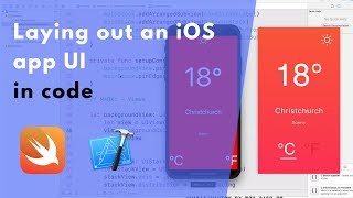 Laying out an iOS app UI in code (Weather App #2)