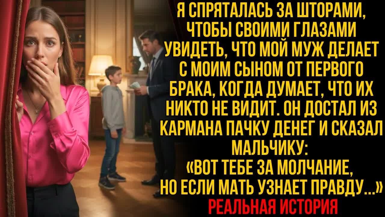 Я спряталась за шторой, чтобы узнать, о чем муж шепчется с моим сыном…Увидев деньги в его руках, я…!