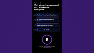 What is the primary purpose of using AJAX in web development #ajax