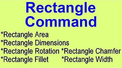 Rectangle Command in AutoCad II Hindi/Urdu Tutorial