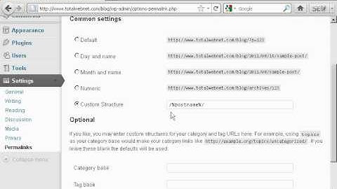Video 4 - How to Change Your Permalinks Structure.avi