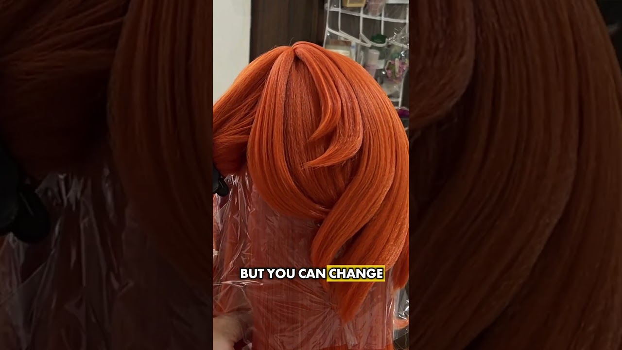making a huge mavuika wig from genshin impact! #cosplay #wigs #hairtok