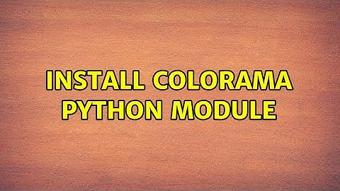 Ubuntu: Install colorama python module