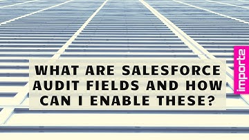 What are Salesforce Audit Fields and How Can I Enable These
