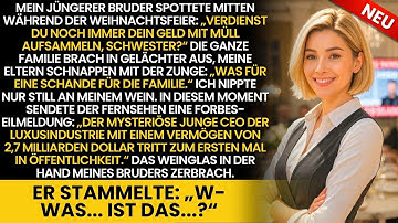 At Christmas, my brother sneered: "Are you still living off garbage?" – until the Forbes breaking...