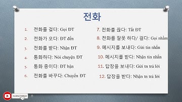 Từ vựng bài 12 전화 - Điện thoại | Tiếng Hàn Tổng Hợp Sơ Cấp 1