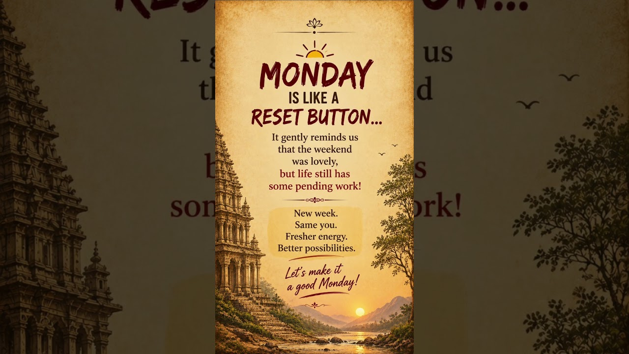 Monday didn’t come to spoil the weekend…
it came to remind u