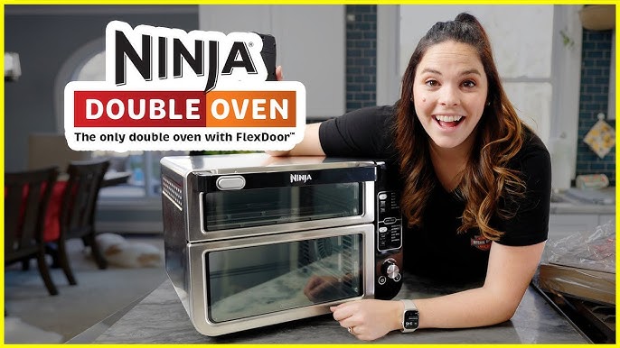 Ninja Dct400 10-in-1 Double Oven with Flex Door, Flavor Seal & Smart Finish, Rapid Top Oven, Convection and Air Fry Bottom Oven, Bake, Roast, Toast