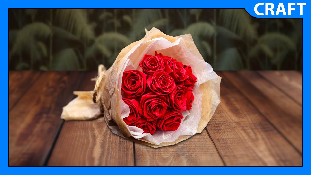 How to Make a Mini Rose Bouquet | DIY Paper Rose - YouTube