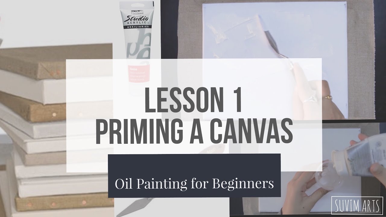 How to Gesso Canvas for Oil Painting Tutorial 