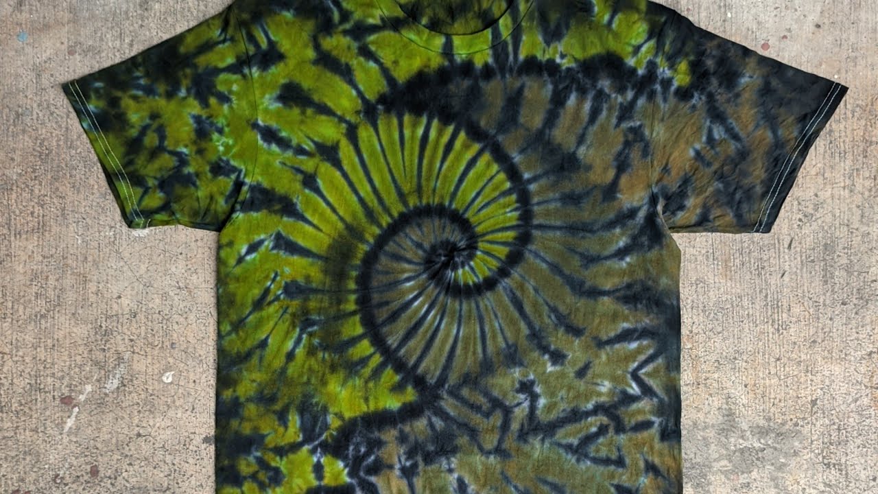 SPIRAL SCRUNCH TIE DYE: Camouflage COLORWAY