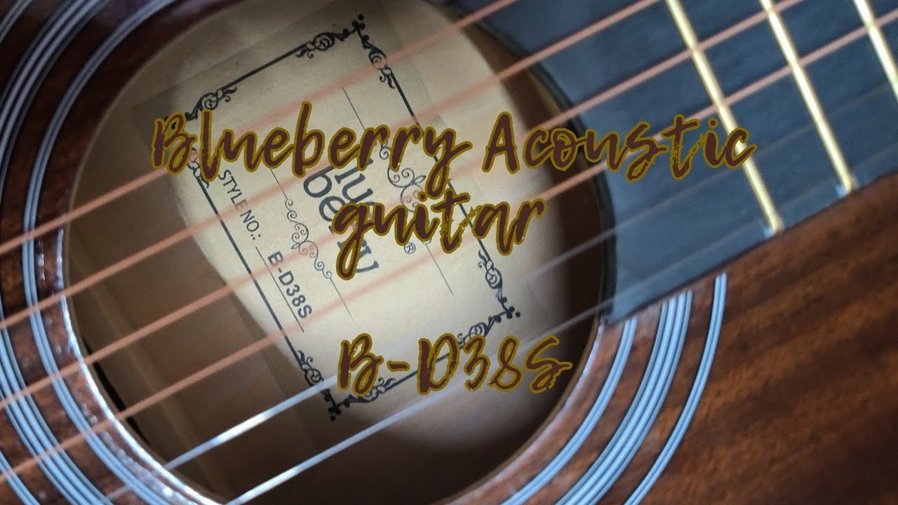 Blueberry acoustic guitar B-D38S Unboxing