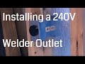 Install 50 Amp welder outlet circuit in workshop for 220/240 VAC MIG welder