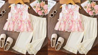 Kids top with pant cutting and stitching/baby dress design