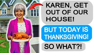 Karen Gets BANNED from Thanksgiving! r\/EntitledPeople