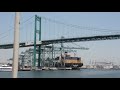 Порт ЛА_морские львы и прогулка. Мост Винсент Томас / Port LA_cruise. Vincent  Thomas Bridge