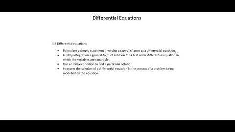 A-level Mathematics 9709: Differential equations introduction
