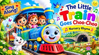 The Little Train Goes Choo Choo 🚂 | Fun Nursery Rhyme for Kids #kids #kidrhymes #3dcartoon 