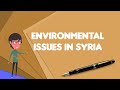 Syria's Environmental Crisis and Political Turmoil