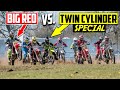 Racing a Crazy TWIN CYLINDER Dirt Bike vs CR500 2 Strokes! | One of a Kind Ride