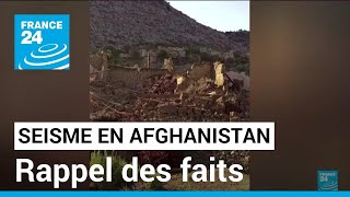 Séisme en Afghanistan : au moins un millier de morts et des centaines de blessés • FRANCE 24