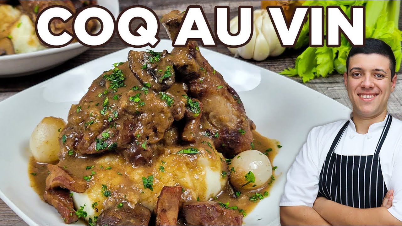 Best Chicken Stew for Dinner   Coq Au Vin   Recipe by Lounging with Lenny