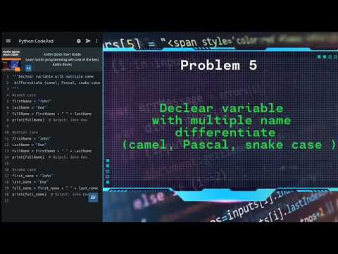 What are the differences between( Camel, Pascal, Snake case) level 1 / Problem 5 