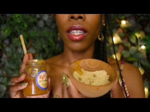 ASMR INTENSE Layered sounds Natural Lip Care Routine, MASSAGE 👄🌿Beetroot Lip balm, SPA Treatment