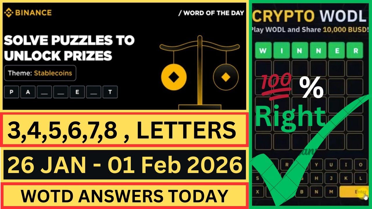 🔥 Binance Word of the Day Answers ( 26 Jan - 01 Feb 2026) | Market Stablecoins 🔑