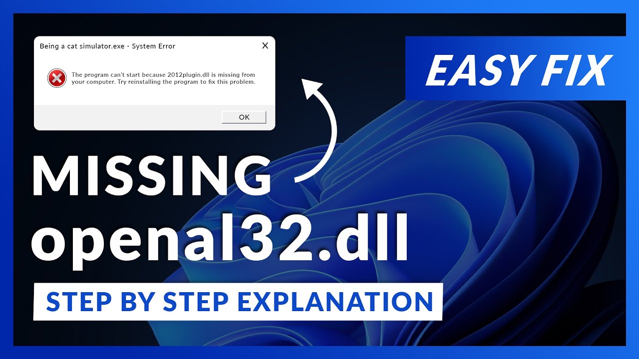 Openal32.Dll Error Windows 11 | 2 Ways To FIX | 2021 - YouTube