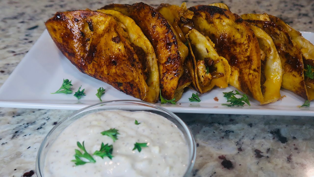 Тако с курицей и сыром «Джерк», которые вы будете готовить каждую неделю. Карибский стиль встреча...