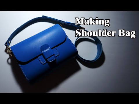 7 [가죽공예] 통가죽 숄더백 만들기 (Making Shoulder Bag) /Leather craft/ 패턴공유(Free Pattern)