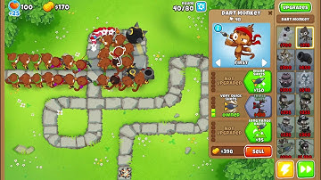 How long can you survive with only dart monkey? (BTD6) Part 1