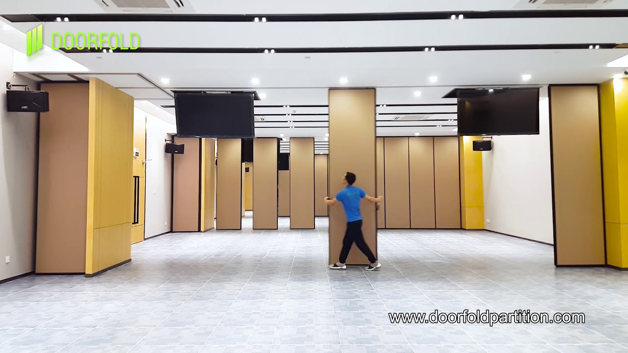 Doorfold Partition Wall for Hotel Meeting Room Operable Movable Sliding