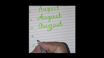5 Ways of Writing August/calligraphy lettering #lettering #youtube #shortsfeed #shorts