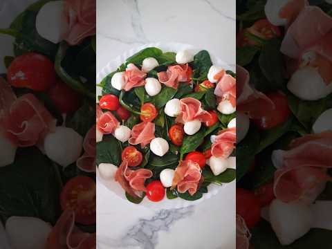 Салат с моцареллой и хамоном. #салат #салатпп #салатыизакуски #салаты #салатынановыйгод #рецепты