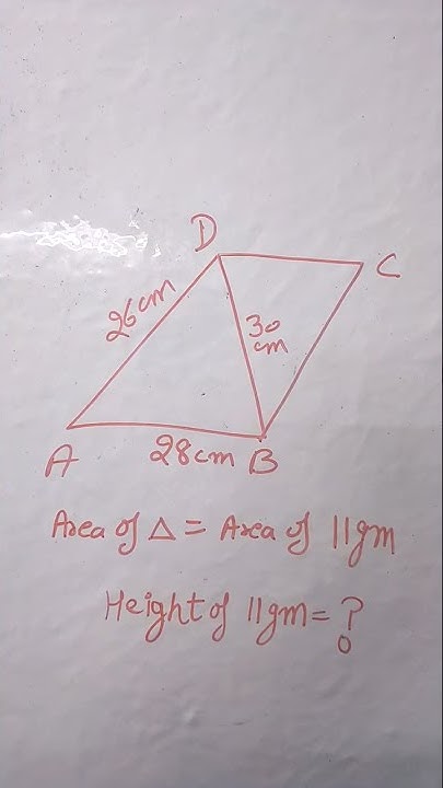 Find the Height of Parallelogram (Part-i) - YouTube