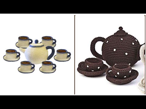 Fabulous and Beautiful crochet Tea set design 2022 collection