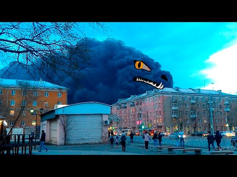 ПОЖАР В КРАСНОЯРСКЕ КРАСМАШ 26.04.2019
