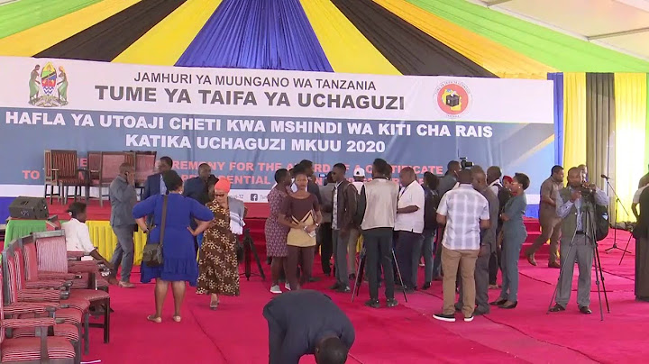 MAGUFULI AKIPOKEA CHETI CHA USHINDI WA KITI CHA URAIS, OFISI ZA NEC DODOMA