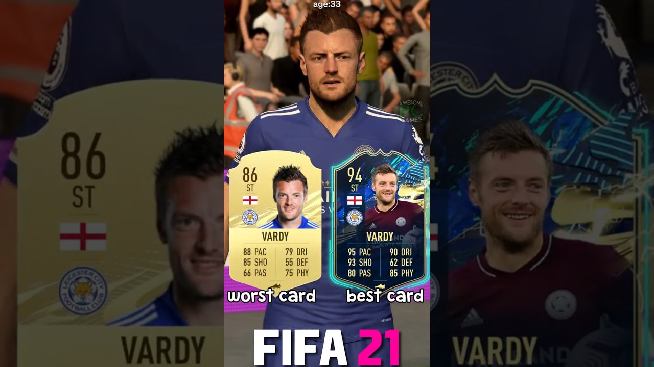 🏴󠁧󠁢󠁥󠁮󠁧󠁿 JAMIE VARDY worst vs best card in EVERY FIFA! (13-25)⚽ #fifa #eafc25 #fc25 #vardy #leicester