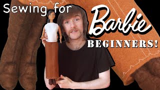 Sewing for vintage Barbie - 1970s 18" SuperSize Barbie - Felt for Beginners Tutorial
